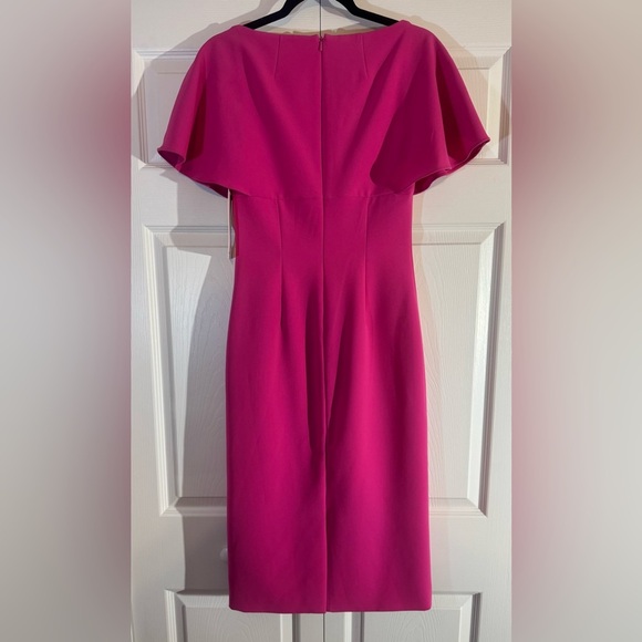 Theia Boatneck Sheath Dress with Beaded Cutout NWT size 4 - Picture 5 of 5